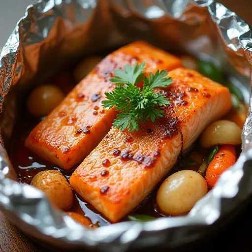 Salmon Assado em Papel Alumínio