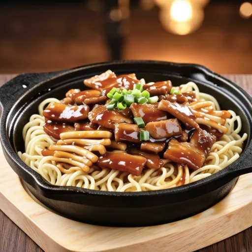 Pork Belly and Enoki Butter Soy Sauce Pasta