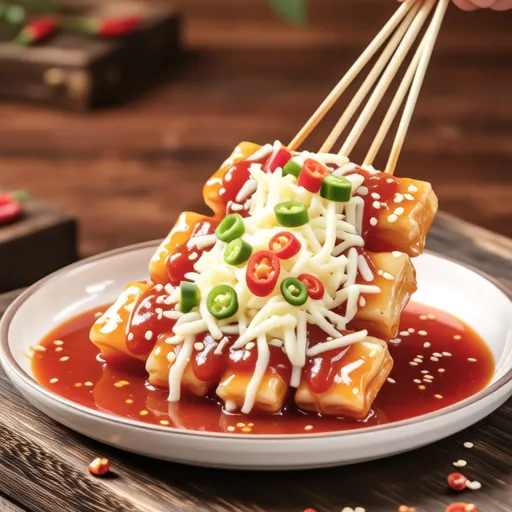 Cheese Rice Cake Skewers