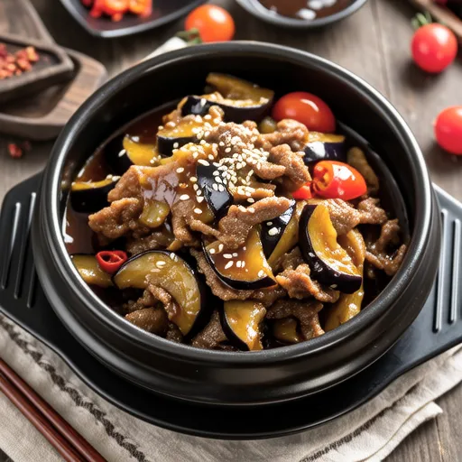 Eggplant and Beef Korean Stir-fry