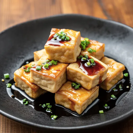 Crispy Perilla Oil Tofu with Aromatic Soy Sauce