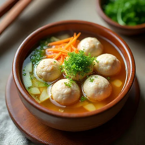 Negi and Meatball Salt Hot Pot
