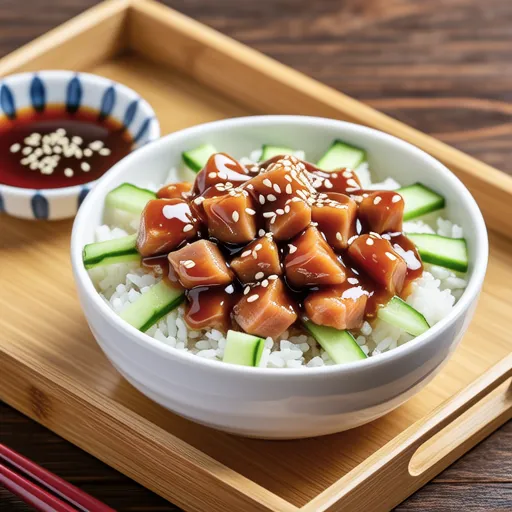 Maguro and Salmon Zuke Don