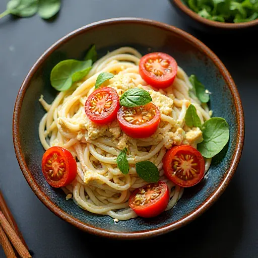 Tofu and Tomato Salad Udon