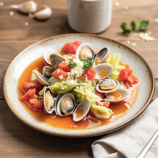 Tomato Simmered Clams and Cabbage
