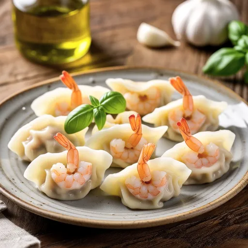 Shrimp and Hanpen Italian Dumplings