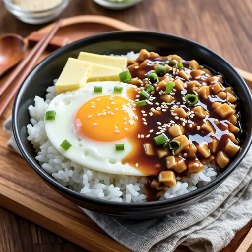 Butter Soy Sauce Egg Rice (Microwave Quick Recipe)