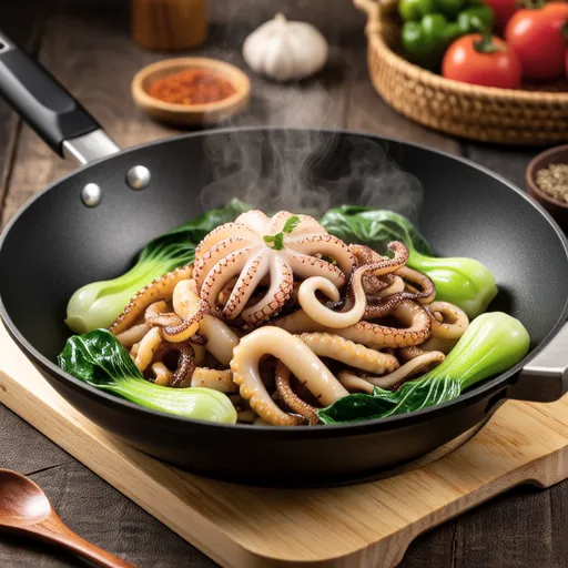 Stir-fried Cabbage and Squid (Chinese Style)