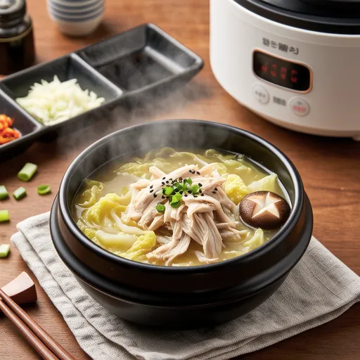 Rice Cooker Chicken and Cabbage Soup