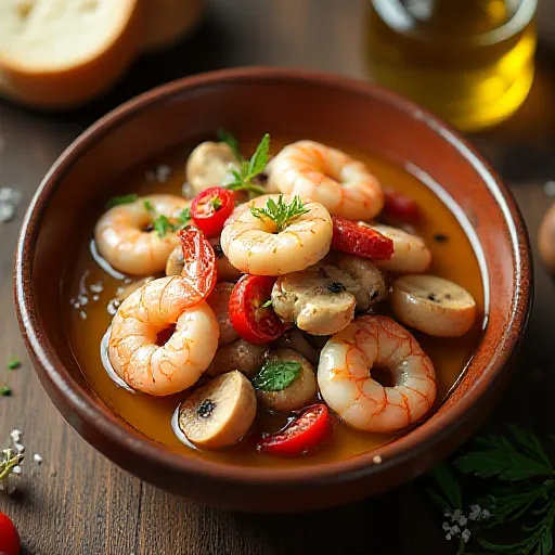 Seafood and Shimeji Mushroom Ajillo