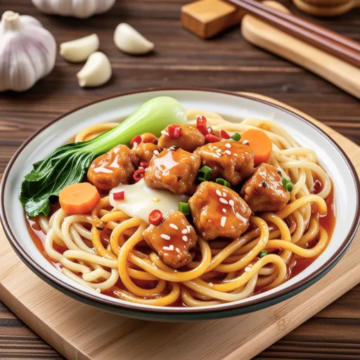 Cheesy Chicken Udon Stir-fry
