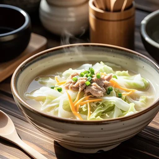Cabbage and Tuna Egg Rice Porridge