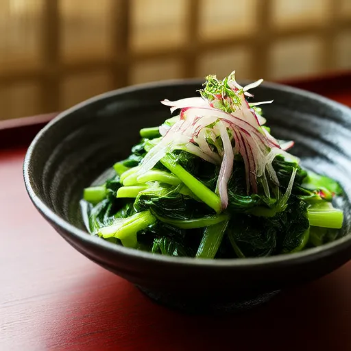 Ensalada japonesa de Tsurumurasaki y Myoga