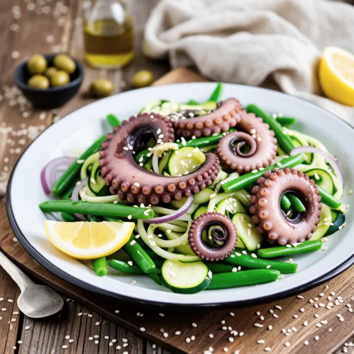 Octopus and Zucchini Bean Salad