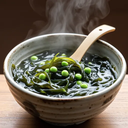 Mozuku and Pea Sprout Clear Soup