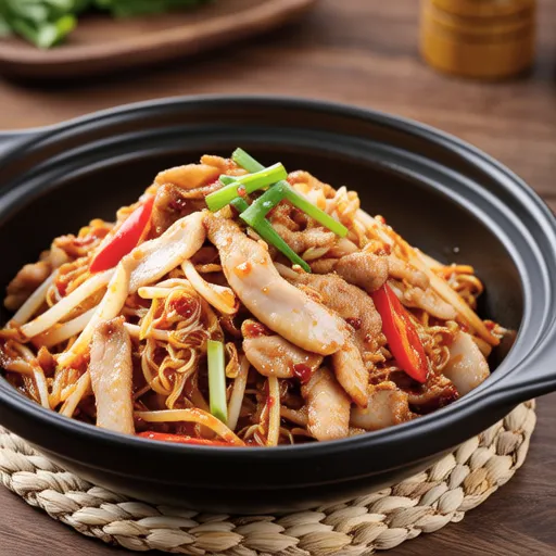 Chicken Breast and Bean Sprout Kimchi Stir-fry