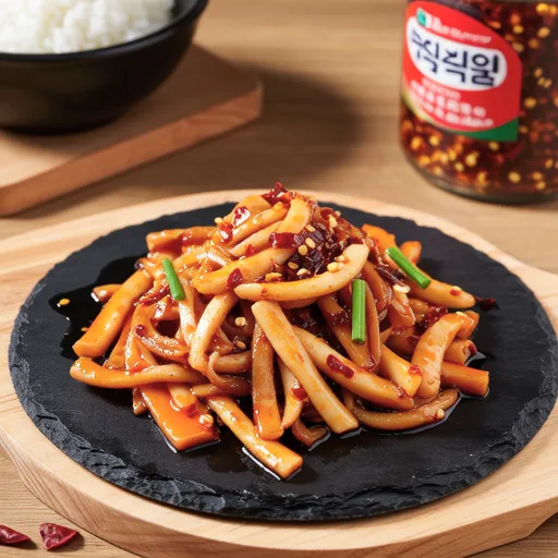 Spicy Enoki Mushroom Stir-fry
