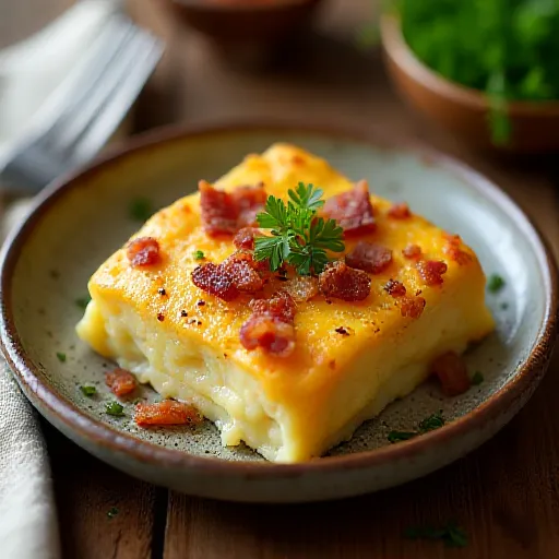 Картофельная запеканка с беконом