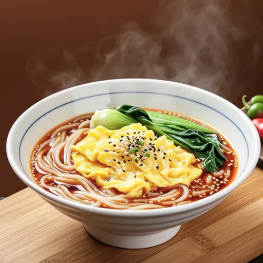 ネギと卵の春雨スープ