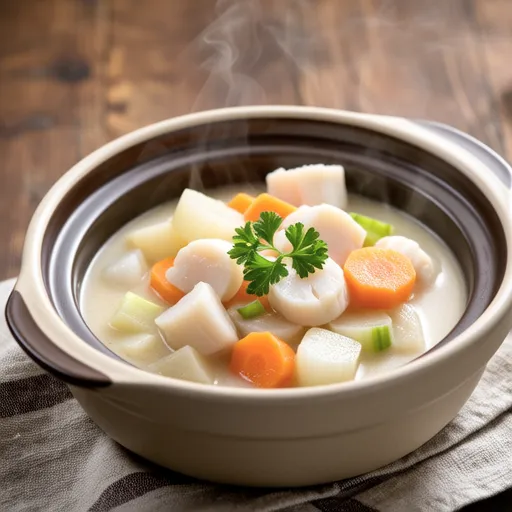 Yam and Scallop Cream Stew