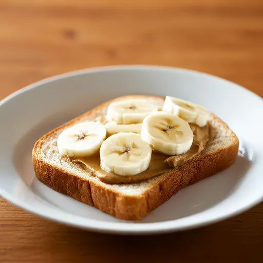 Toast à la banane et au beurre de cacahuète