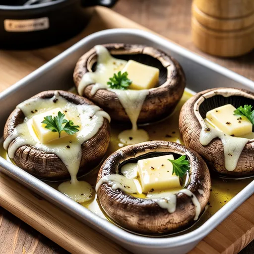 Herbed Butter Grilled Shiitake Mushrooms