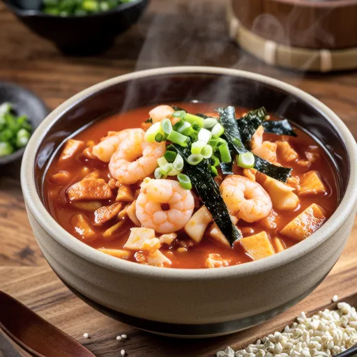 Kimchi Bean Sprout Rice Porridge