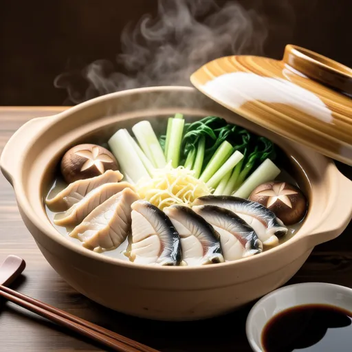 Komatsuna and Yellowtail Hot Pot