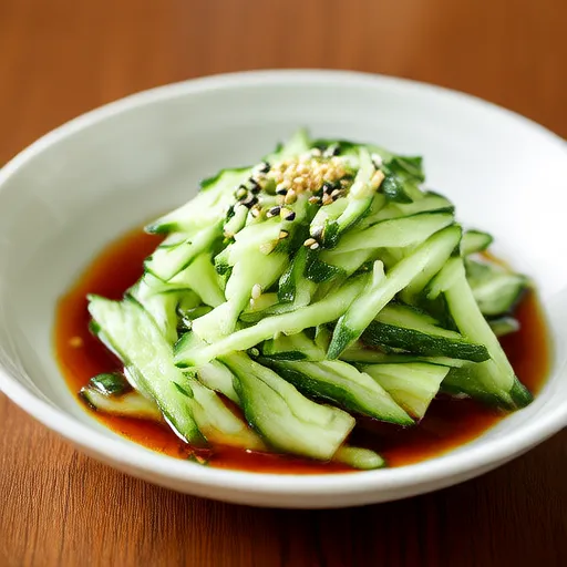 Salada rápida de pepino e gergelim