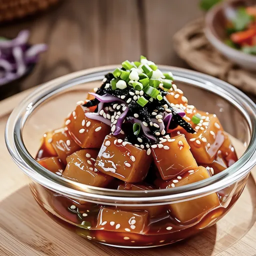 Kimchi Acorn Jelly Salad