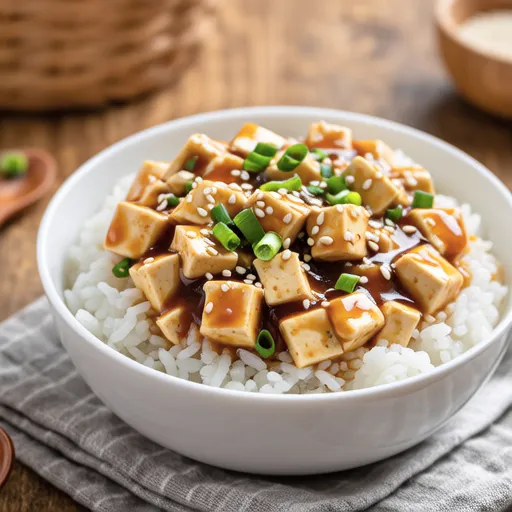 Soft Tofu Egg Rice Bowl
