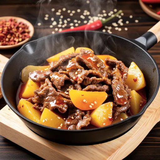 Spicy Stir-fried Potatoes and Beef