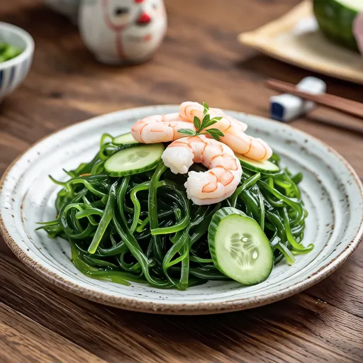Wakame and Sakura Shrimp Vinegared Salad