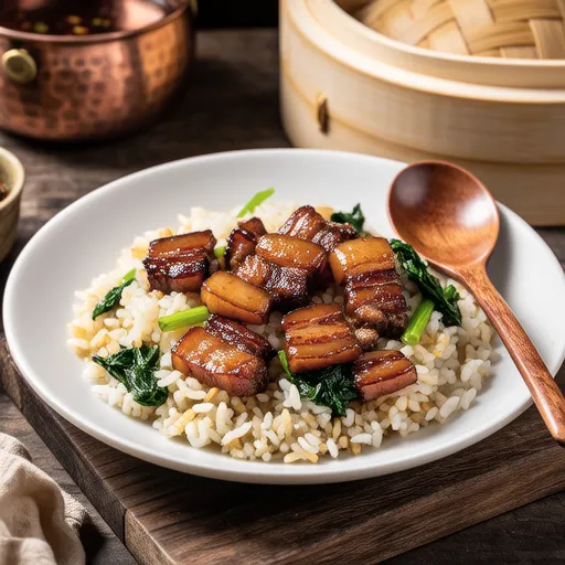 Radish Leaf and Pork Belly Fried Rice
