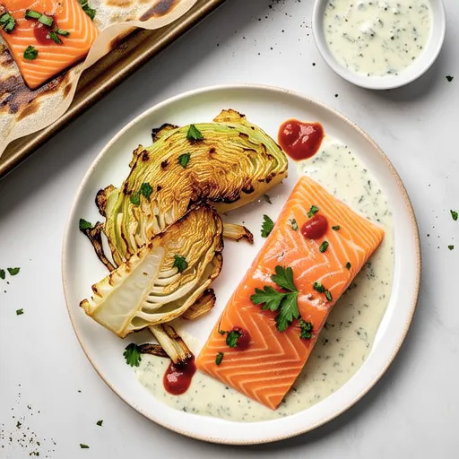 Salmon and Cabbage Tandoori Style
