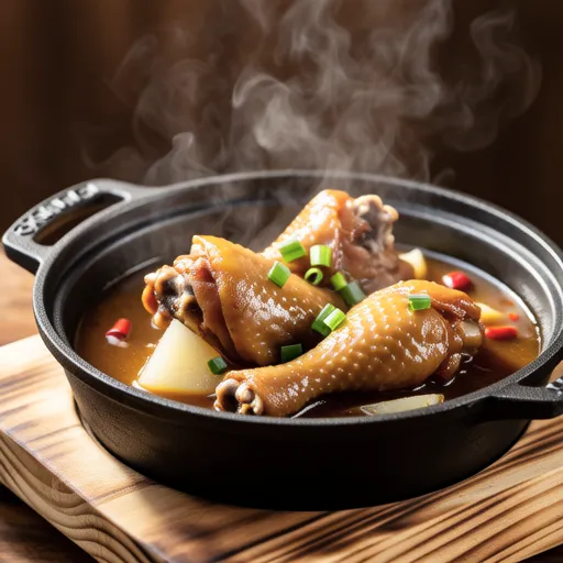 Spicy Simmered Chicken Thighs and Daikon