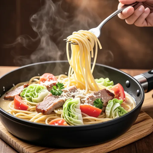 Pork and Tomato Cream Pasta