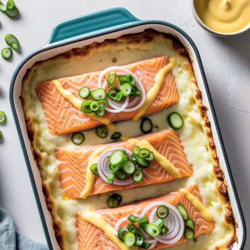 Salmon and Komatsuna Cheese Bake