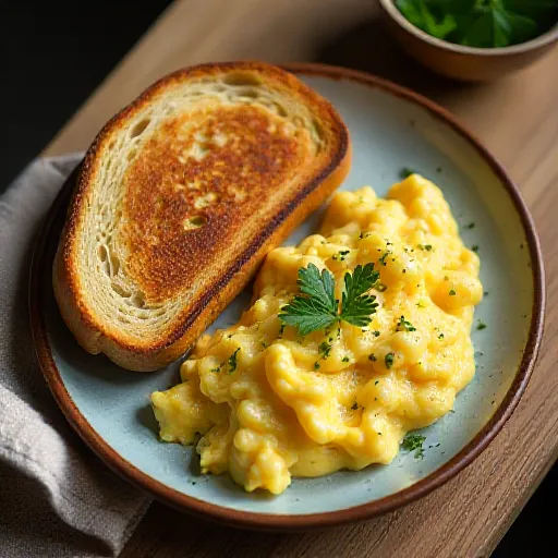 Toast and Scrambled Eggs