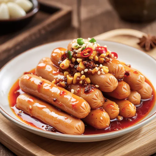 Sotteok Gangjeong (Sweet and Spicy Rice Cake and Sausage)