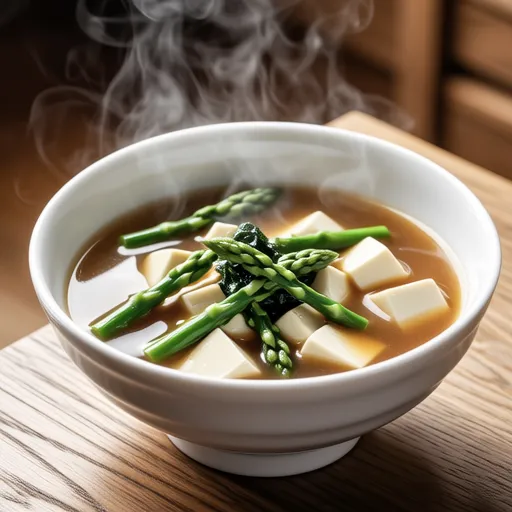 Asparagus and Tofu Miso Soup