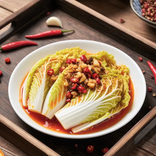 Steamed Napa Cabbage with Tangy Sauce
