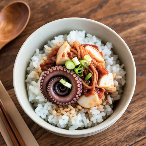 Octopus and Kimchi Mixed Rice