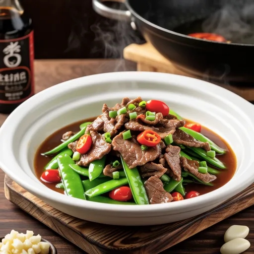 Snap Peas and Beef Stir-fry with Salt