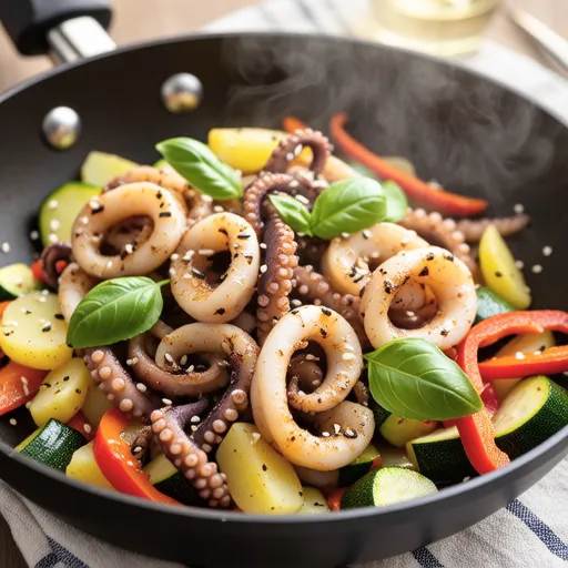 Stir-fried Squid with Basil
