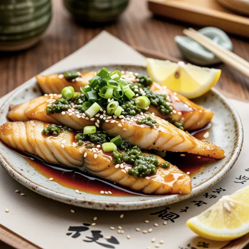 Sanma Tatsuta-age with Negi Sauce