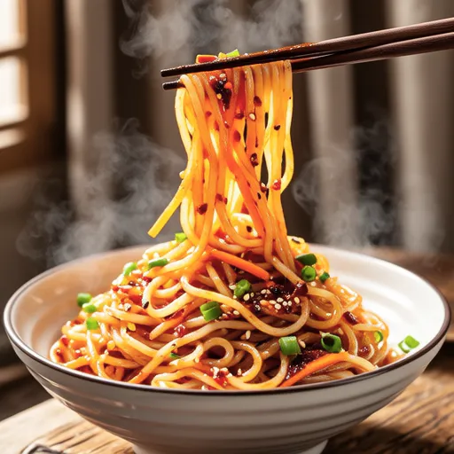 Spicy Bibim Dangmyeon (Korean Stirred Glass Noodles)