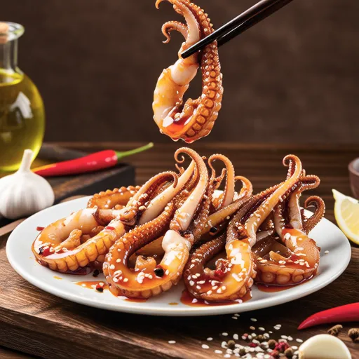 Grilled Whole Squid with Seasoning