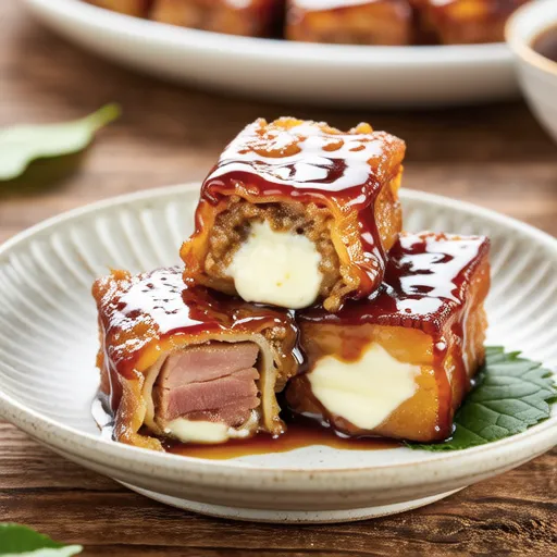 Thick Fried Tofu Cheese Pork Rolls