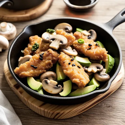 Chicken Thigh and Avocado Stir-fry with Shio Koji